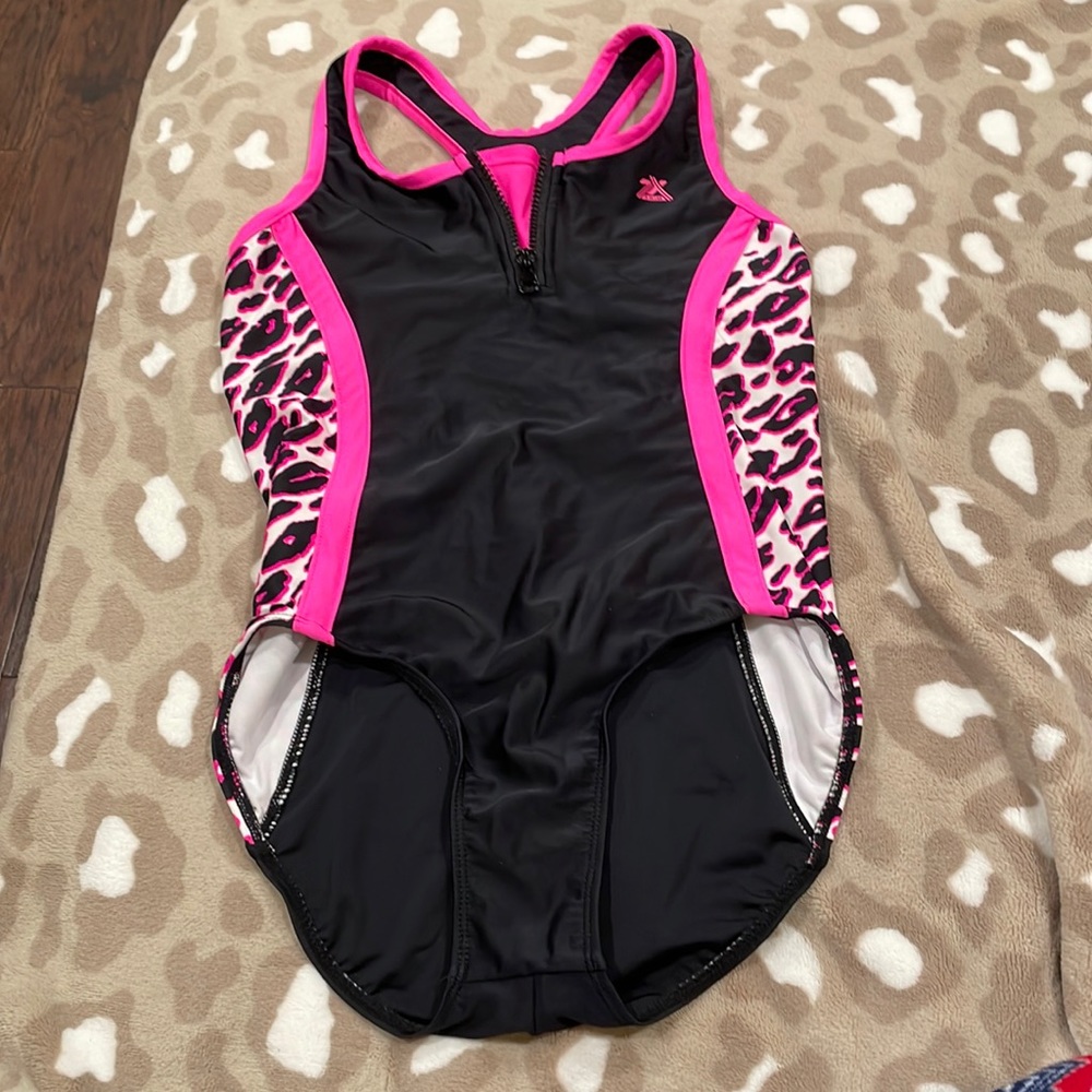 Cheetah print one piece bathing suit
